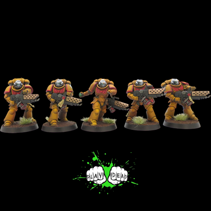 Pro Painted Imperial Fists Infernus Squad (5 Miniatures) – Warhammer 40K