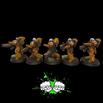 Pro Painted Imperial Fists Infernus Squad (5 Miniatures) – Warhammer 40K