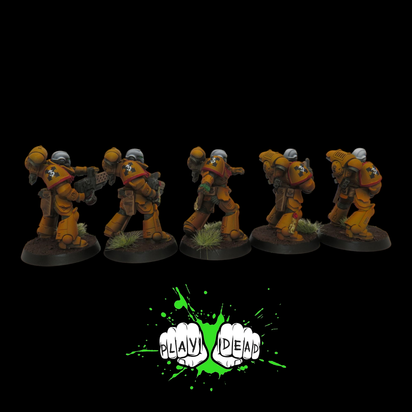 Pro Painted Imperial Fists Infernus Squad (5 Miniatures) – Warhammer 40K