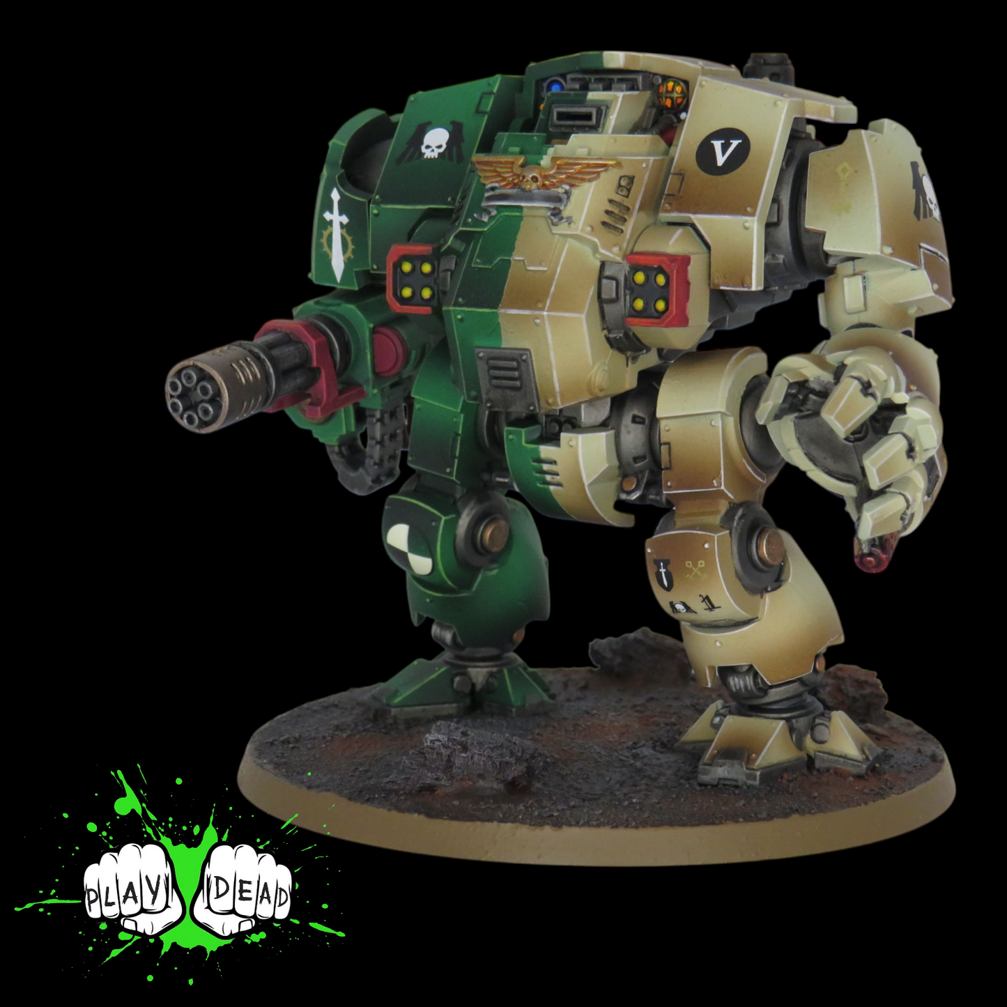 Pro Painted Angels of Redemption Redemptor Dreadnought – Easy-Build Warhammer 40K Model